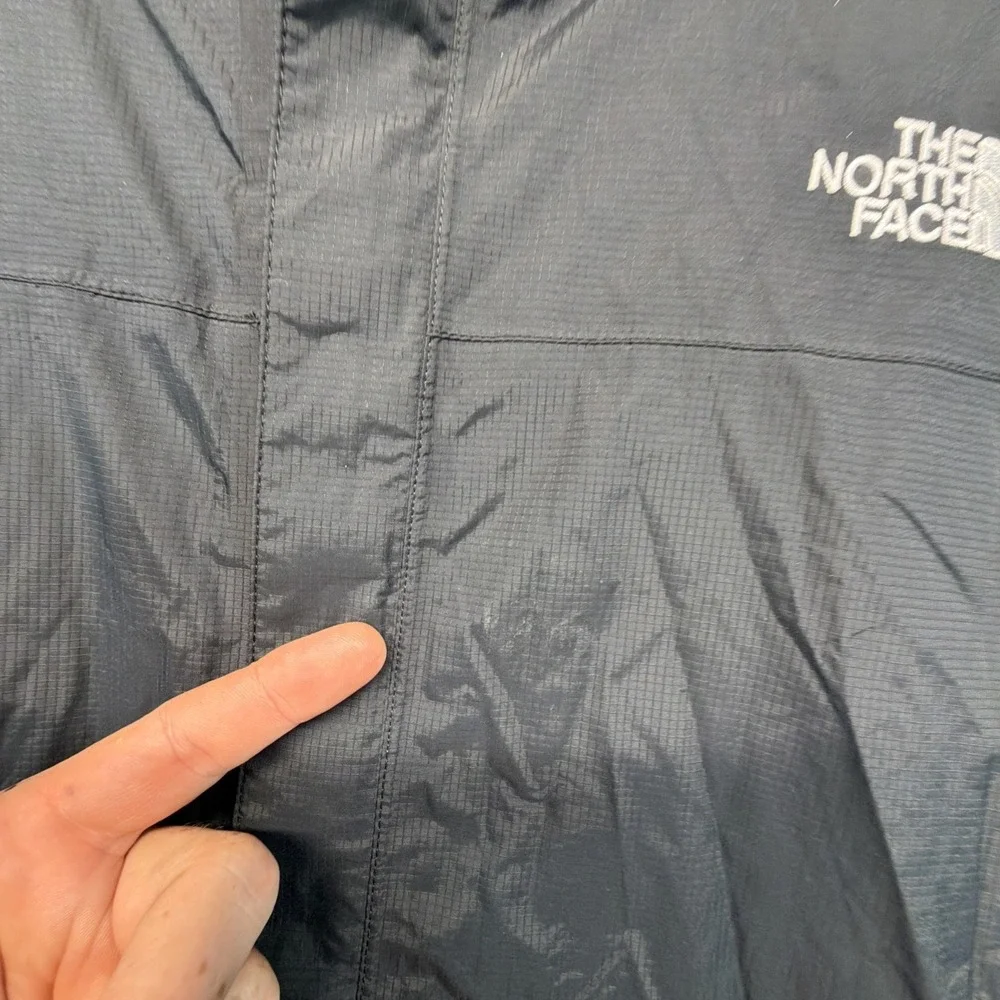 The North Face Hyvent DT Men's Size Large Windbreaker Black Hooded Pockets